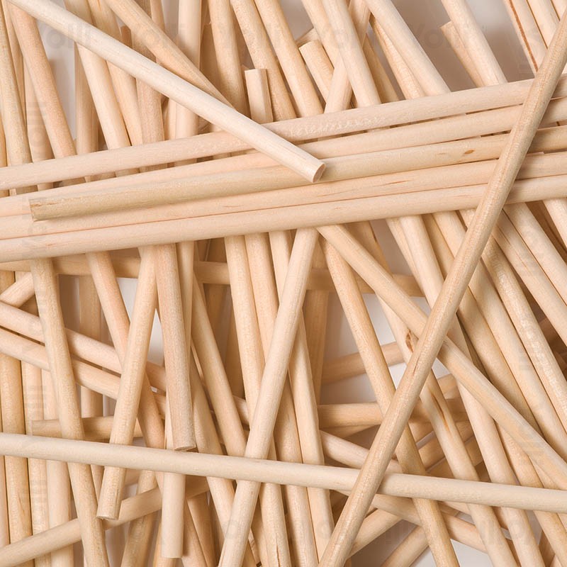 100 round wooden lolly lollipop sticks food craft use 230mm x 5mm 9