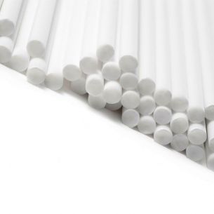 136mm x 3.5mm White Plastic Lollipop Sticks x 5,000 (NS)